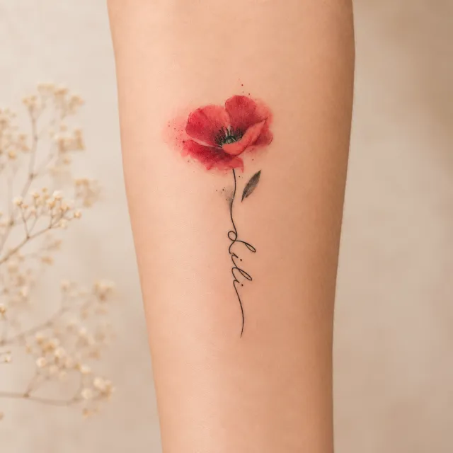 Personalizirana tatu nalepka z makom in imenom po želji